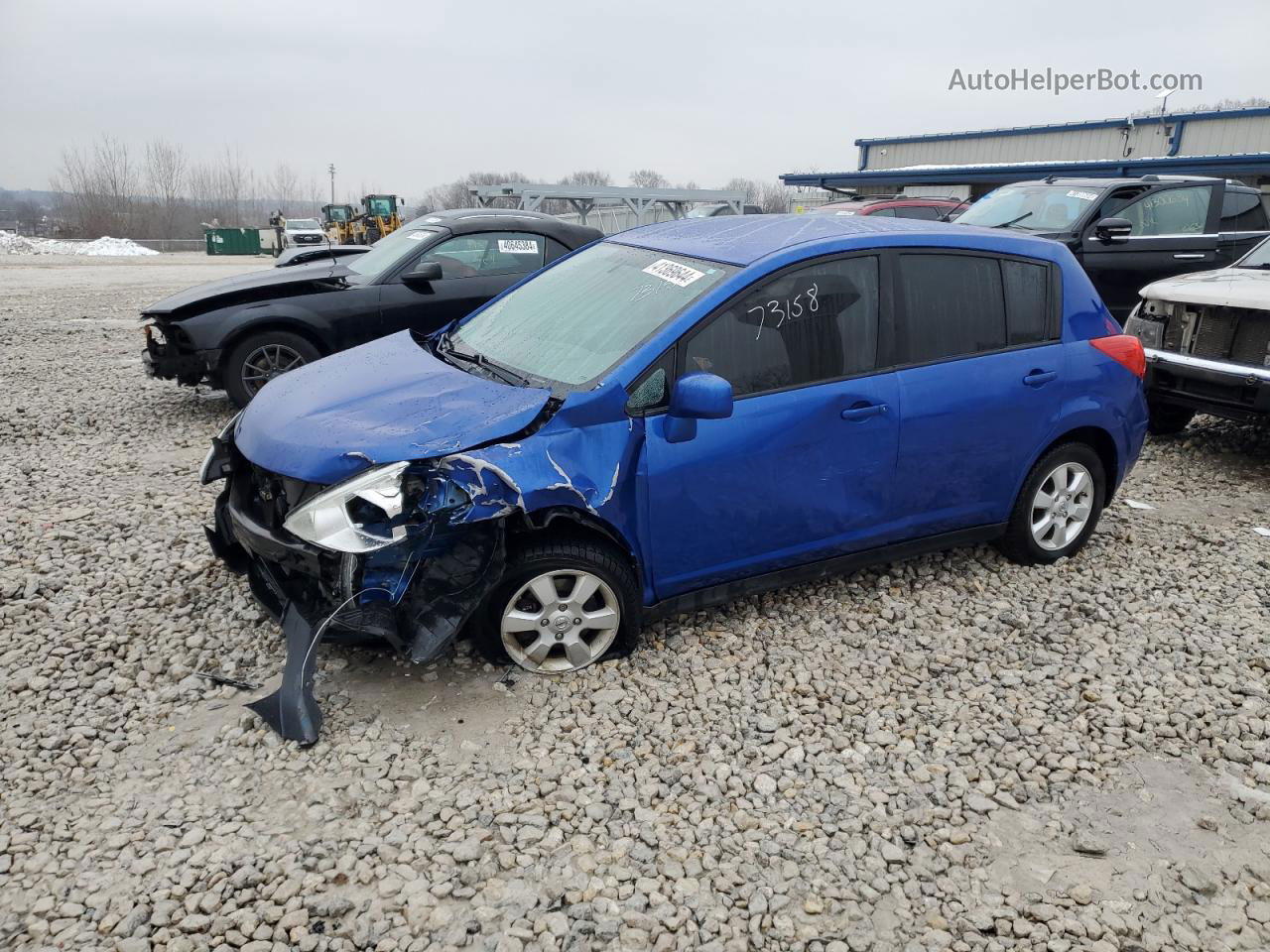 2009 Nissan Versa S Синий vin: 3N1BC13E89L473158