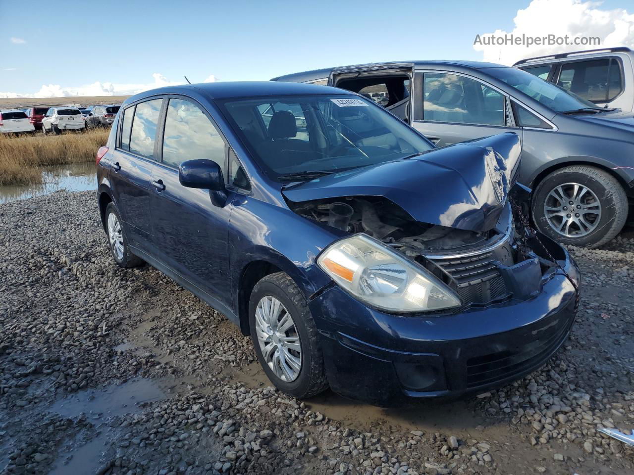 2009 Nissan Versa S Blue vin: 3N1BC13E99L356270