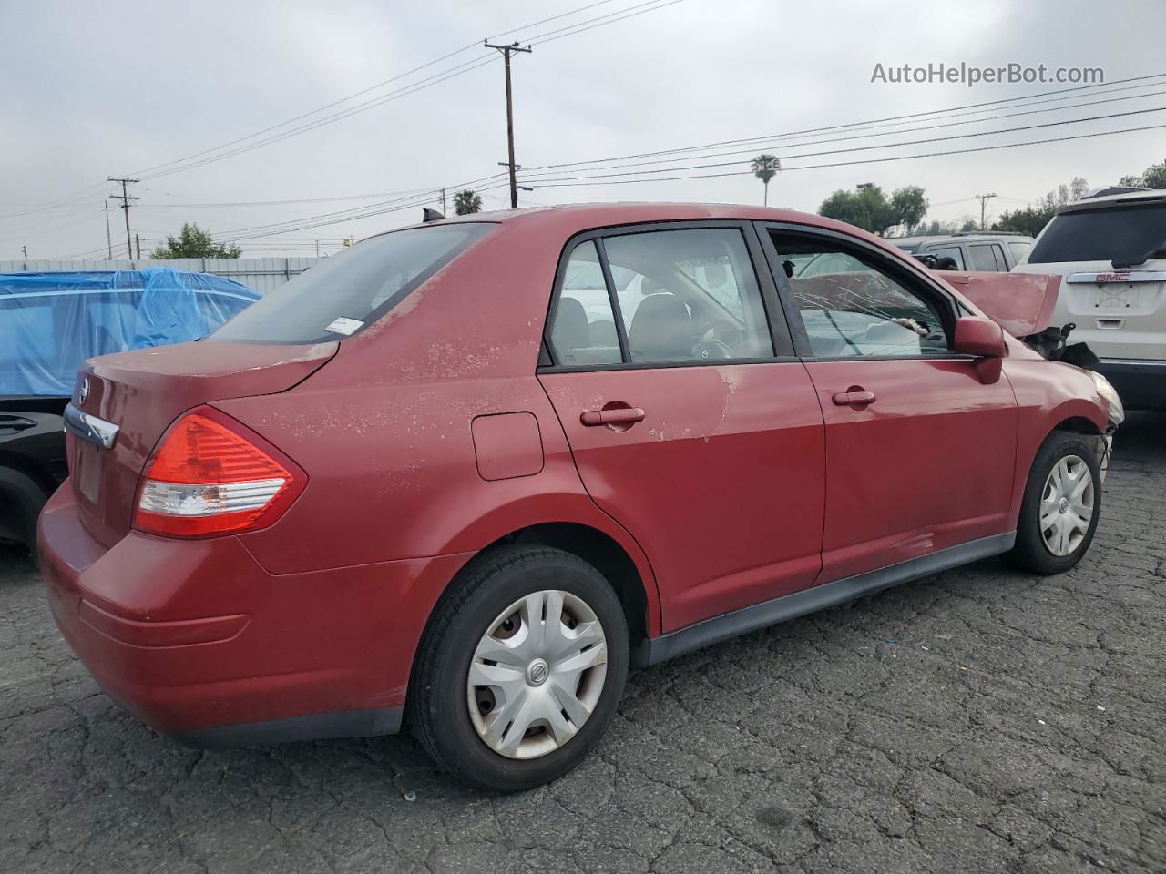 2010 Nissan Versa S Красный vin: 3N1BC1AP5AL431023