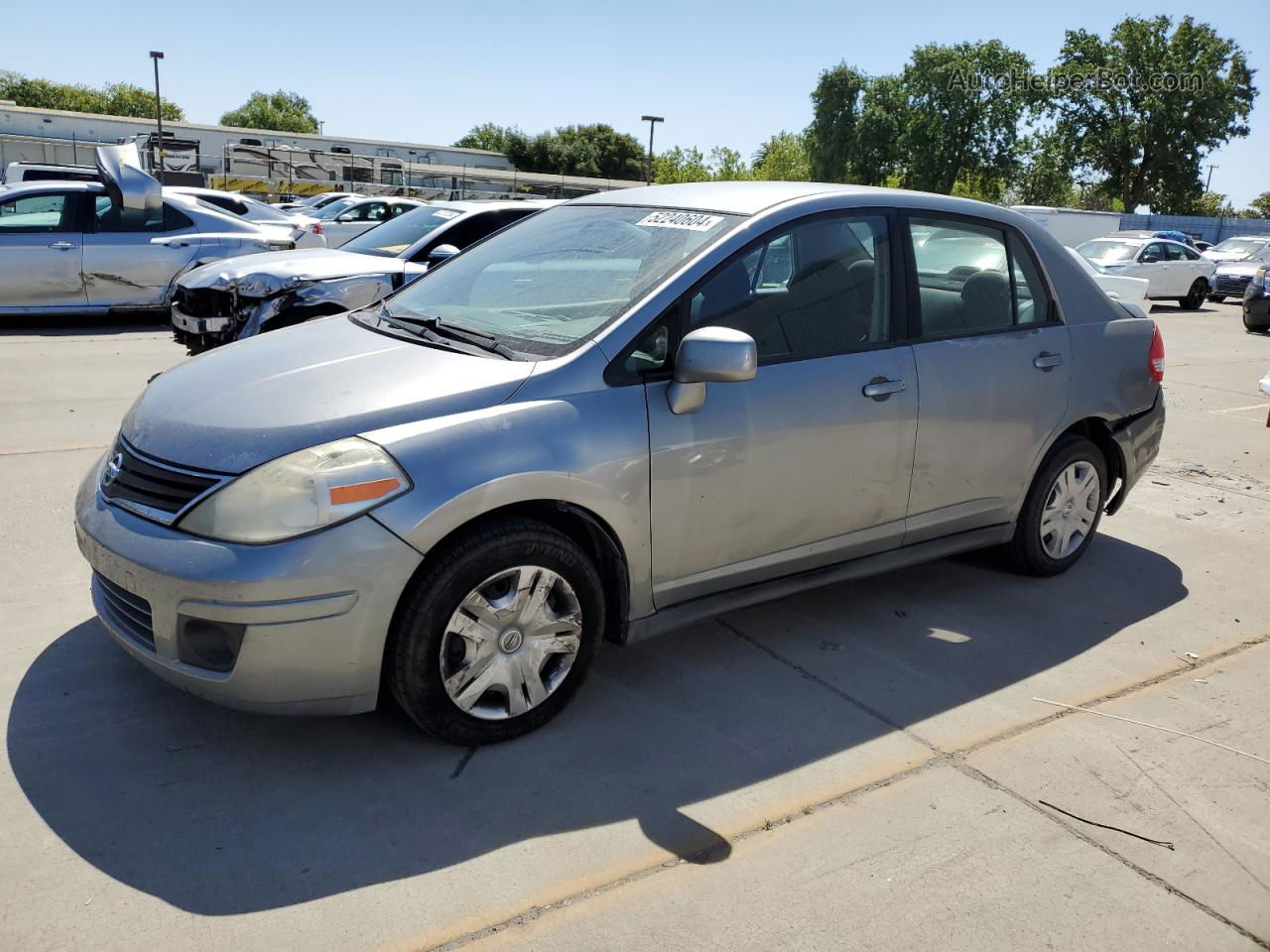 2010 Nissan Versa S Silver vin: 3N1BC1AP9AL419926