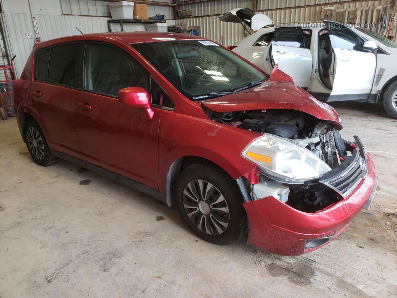 2010 Nissan Versa S Красный vin: 3N1BC1CP5AL424263