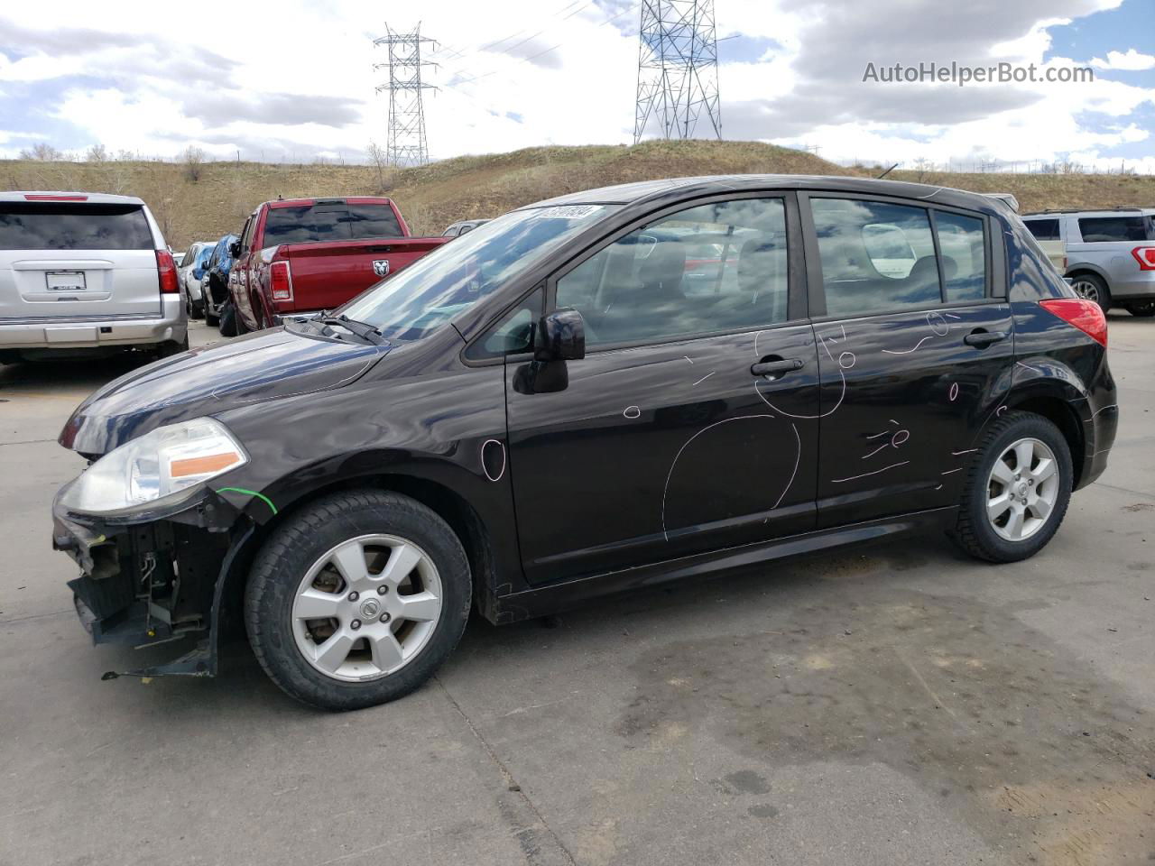 2010 Nissan Versa S Черный vin: 3N1BC1CP6AL377146