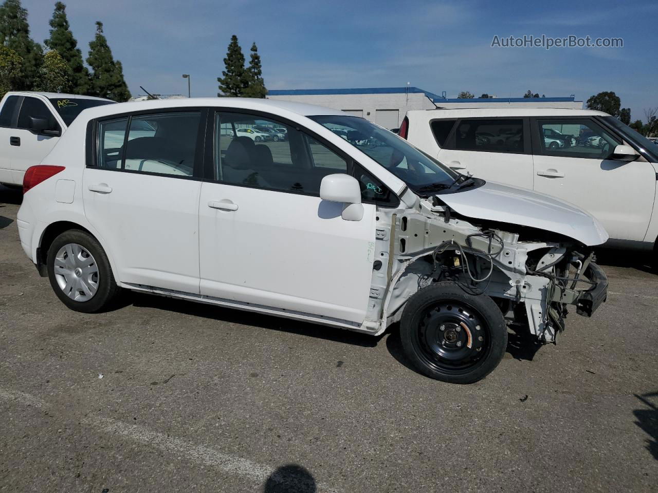 2010 Nissan Versa S White vin: 3N1BC1CPXAL376002