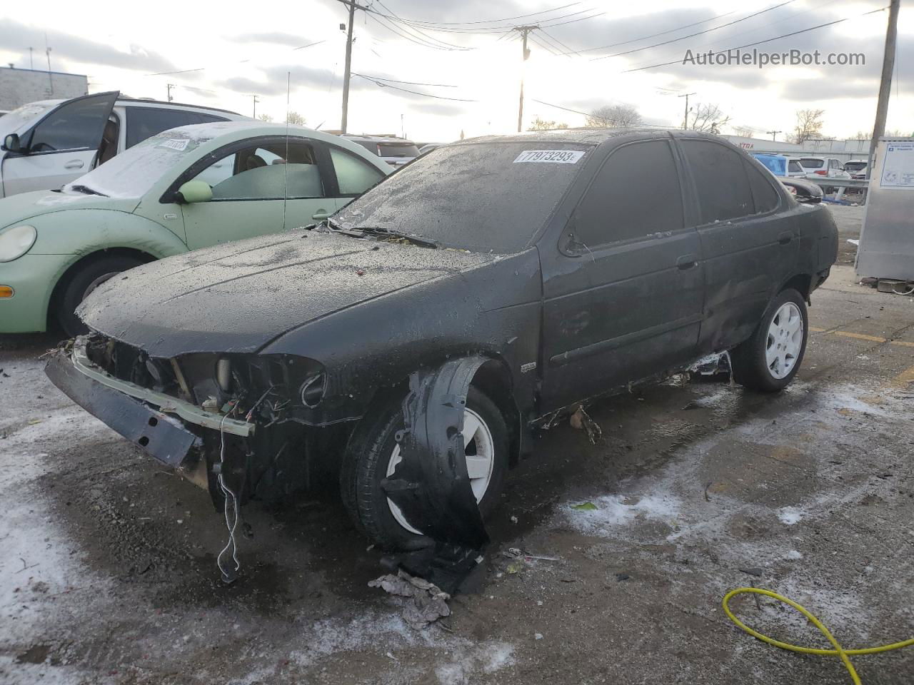 2005 Nissan Sentra 1.8s Черный vin: 3N1CB51A95L452201