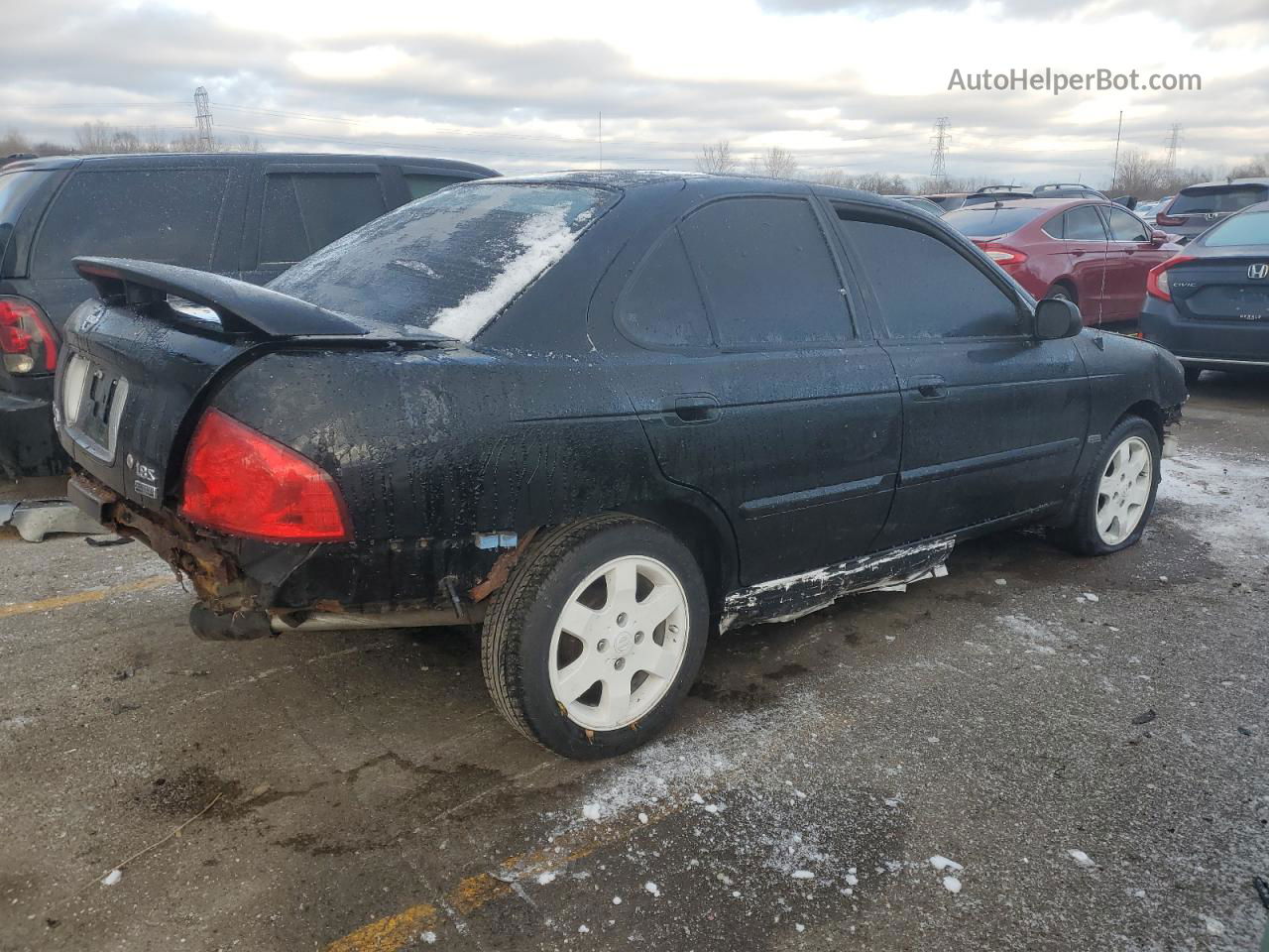 2005 Nissan Sentra 1.8s Черный vin: 3N1CB51A95L452201