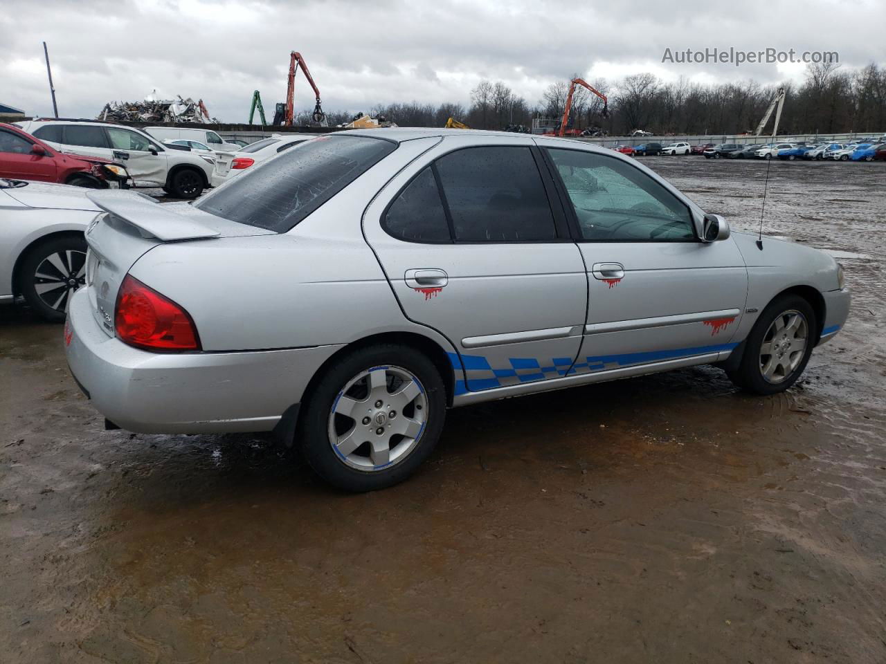 2005 Nissan Sentra 1.8 Серебряный vin: 3N1CB51D05L459824