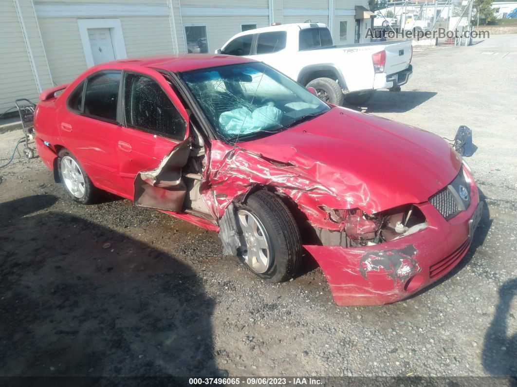 2005 Nissan Sentra 1.8 S Red vin: 3N1CB51D05L508682