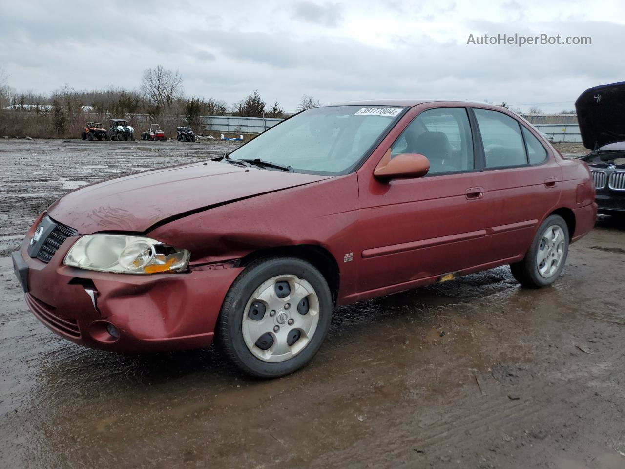 2005 Nissan Sentra 1.8 Red vin: 3N1CB51D15L492184