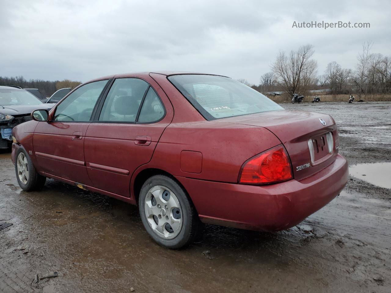 2005 Nissan Sentra 1.8 Red vin: 3N1CB51D15L492184