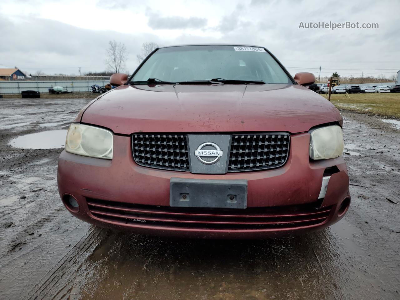 2005 Nissan Sentra 1.8 Red vin: 3N1CB51D15L492184