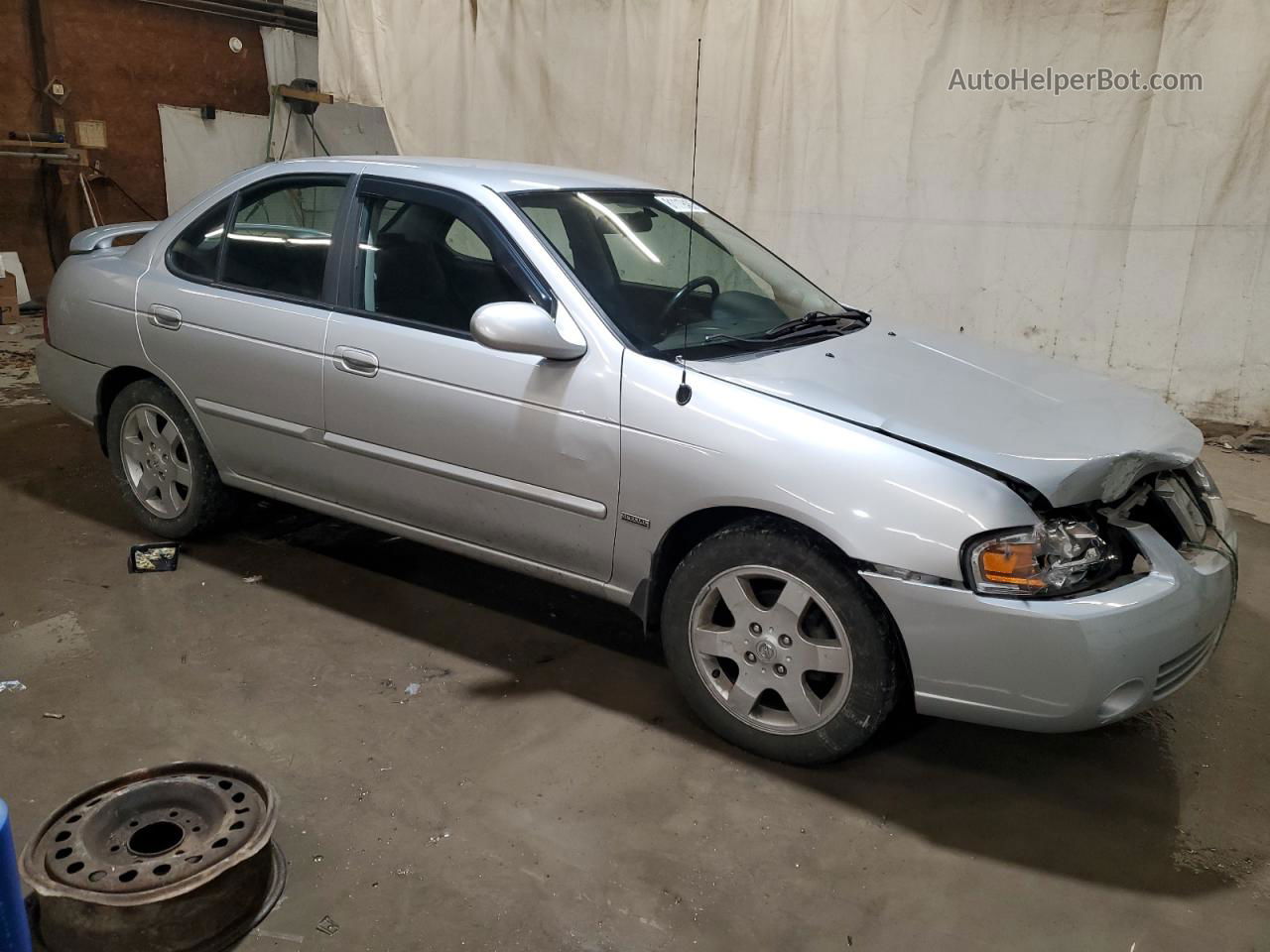 2005 Nissan Sentra 1.8 Серебряный vin: 3N1CB51D15L524261