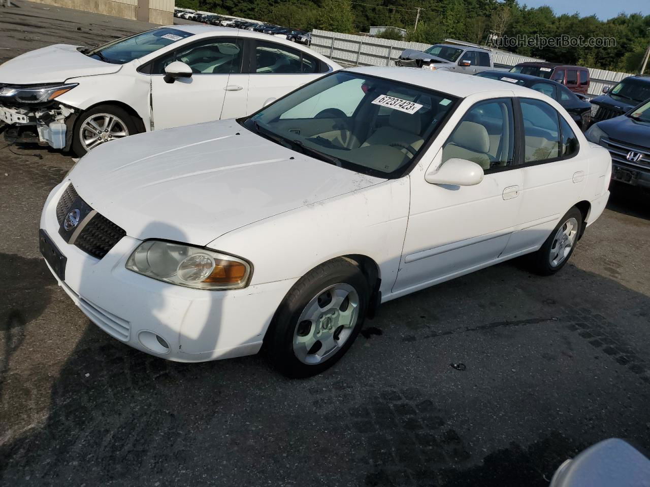 2005 Nissan Sentra 1.8 White vin: 3N1CB51D25L478777