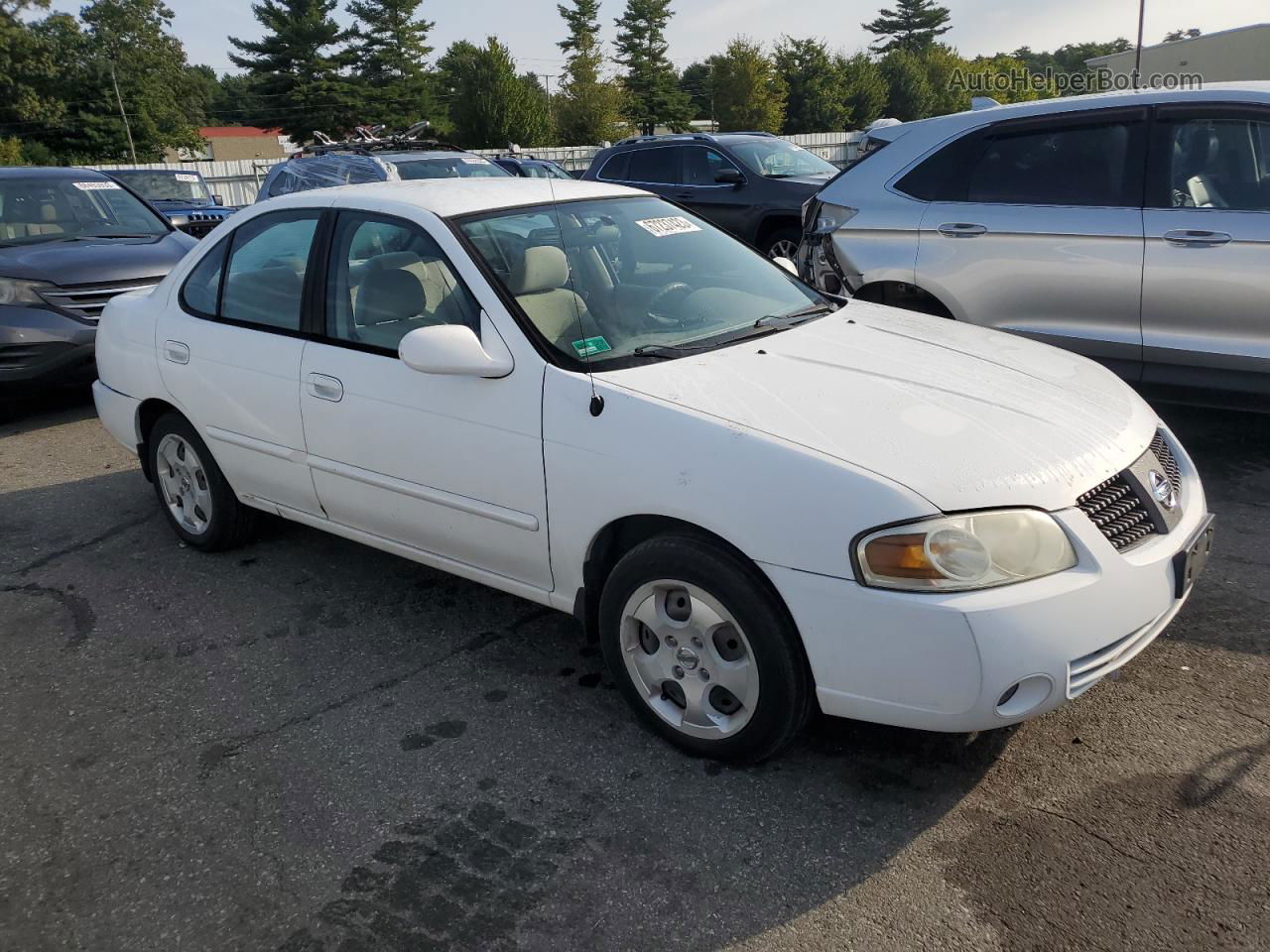 2005 Nissan Sentra 1.8 Белый vin: 3N1CB51D25L478777