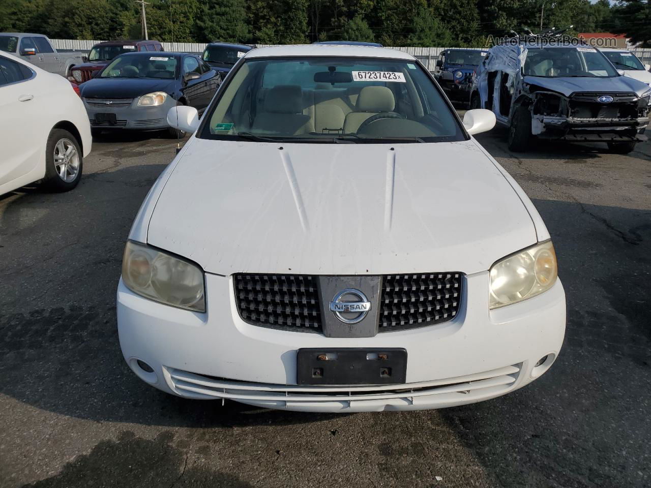 2005 Nissan Sentra 1.8 Белый vin: 3N1CB51D25L478777