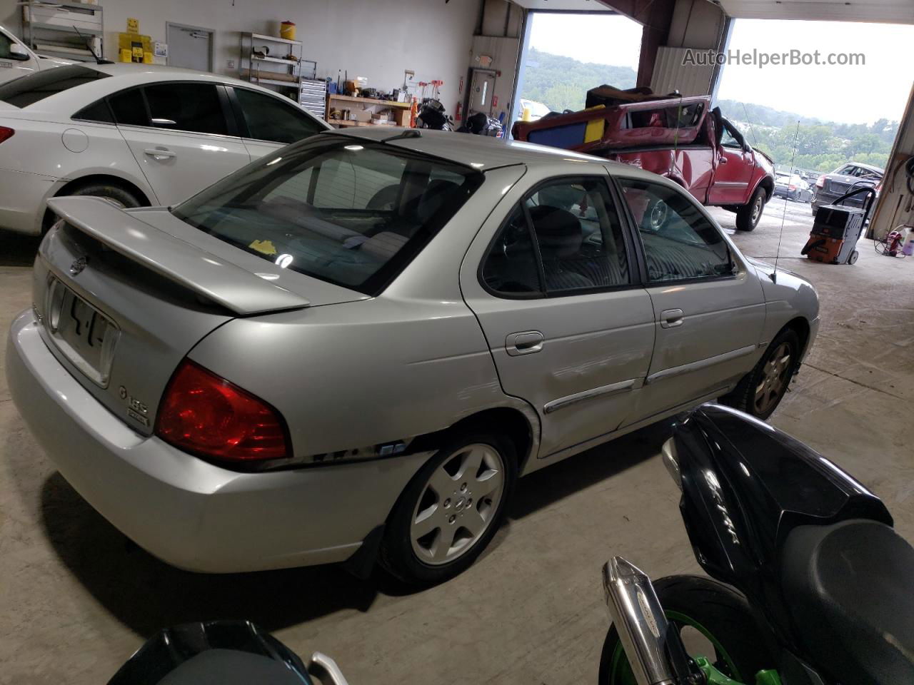 2005 Nissan Sentra 1.8 Silver vin: 3N1CB51D25L487236