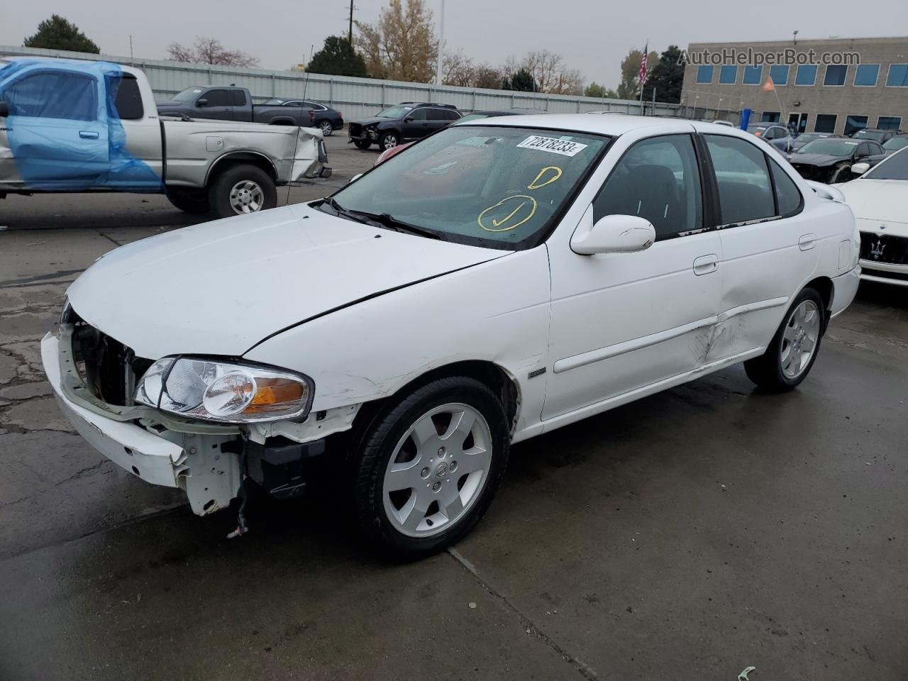 2005 Nissan Sentra 1.8 White vin: 3N1CB51D25L541554