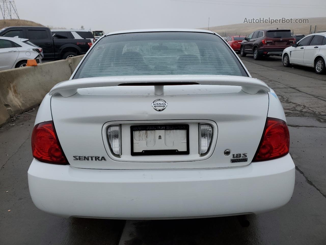 2005 Nissan Sentra 1.8 White vin: 3N1CB51D25L541554