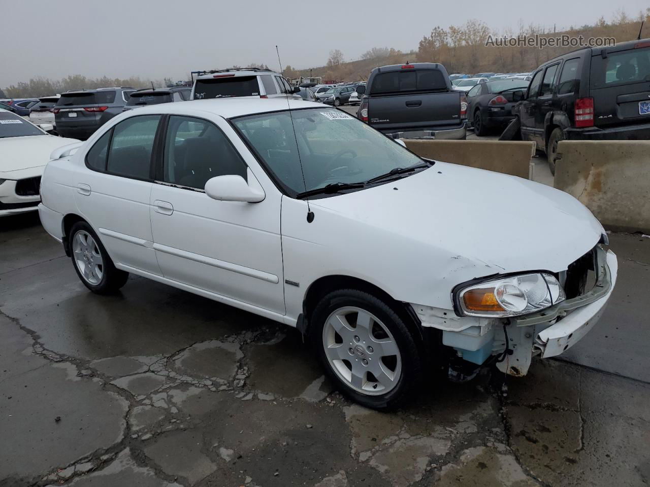 2005 Nissan Sentra 1.8 White vin: 3N1CB51D25L541554