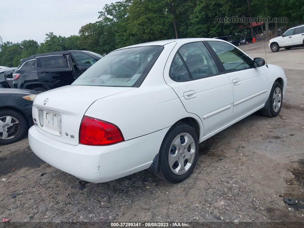 2005 Nissan Sentra 1.8 White vin: 3N1CB51D25L562243