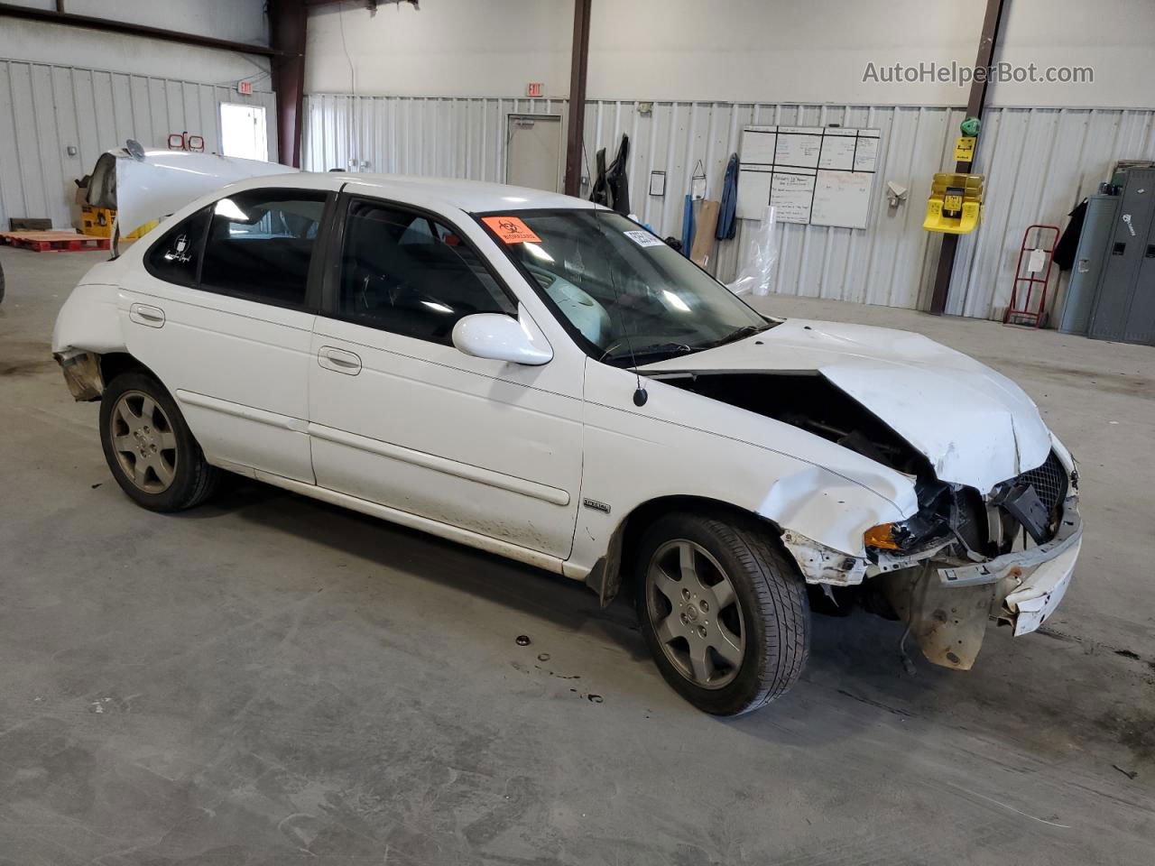 2005 Nissan Sentra 1.8 White vin: 3N1CB51D35L515898