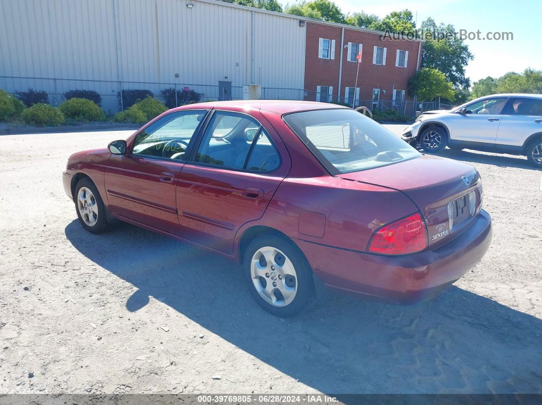 2005 Nissan Sentra 1.8s Red vin: 3N1CB51D75L515001