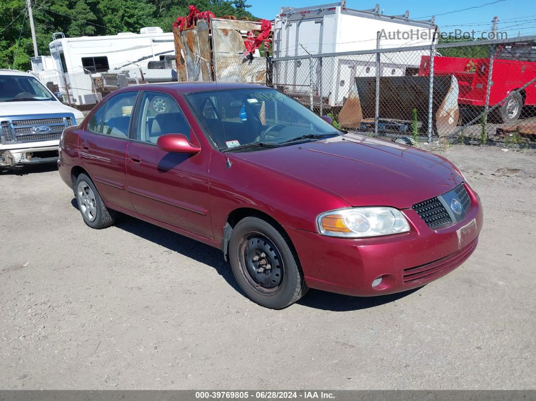 2005 Nissan Sentra 1.8s Красный vin: 3N1CB51D75L515001