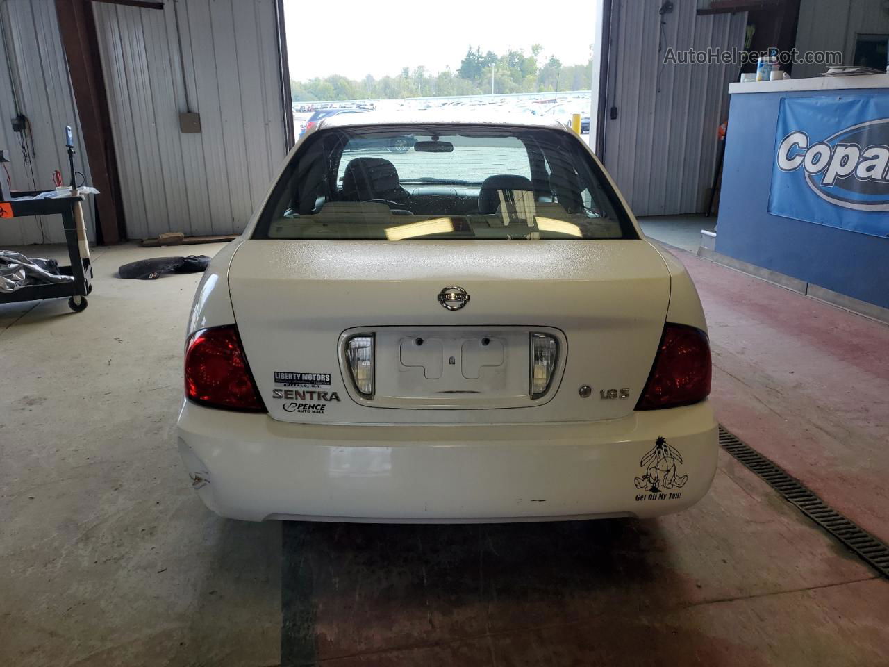 2005 Nissan Sentra 1.8 White vin: 3N1CB51D85L515976