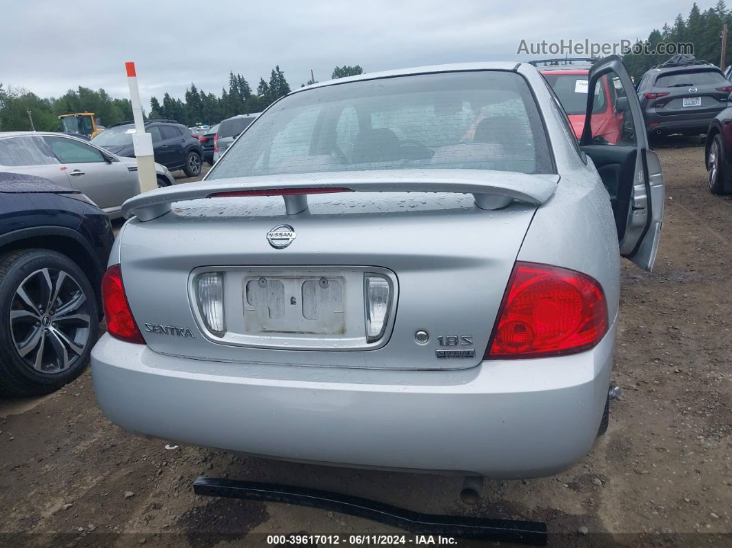 2005 Nissan Sentra 1.8s Silver vin: 3N1CB51D85L528341