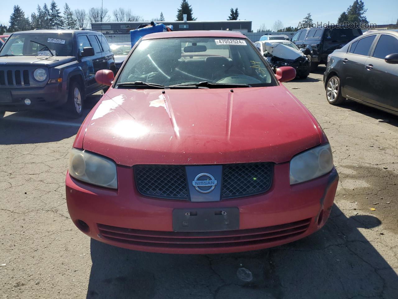 2005 Nissan Sentra 1.8 Red vin: 3N1CB51D85L547925