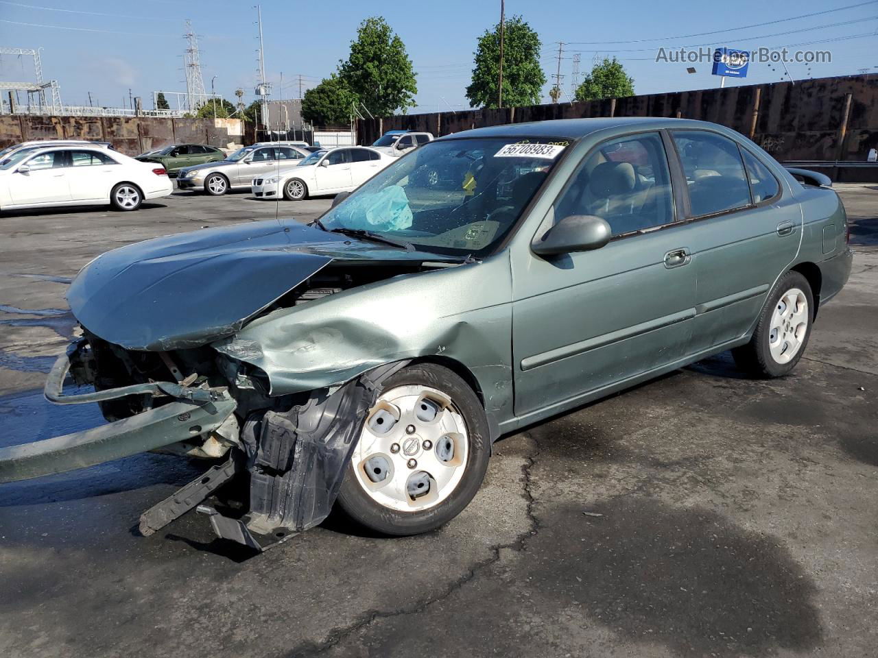 2005 Nissan Sentra 1.8 Зеленый vin: 3N1CB51D95L456906