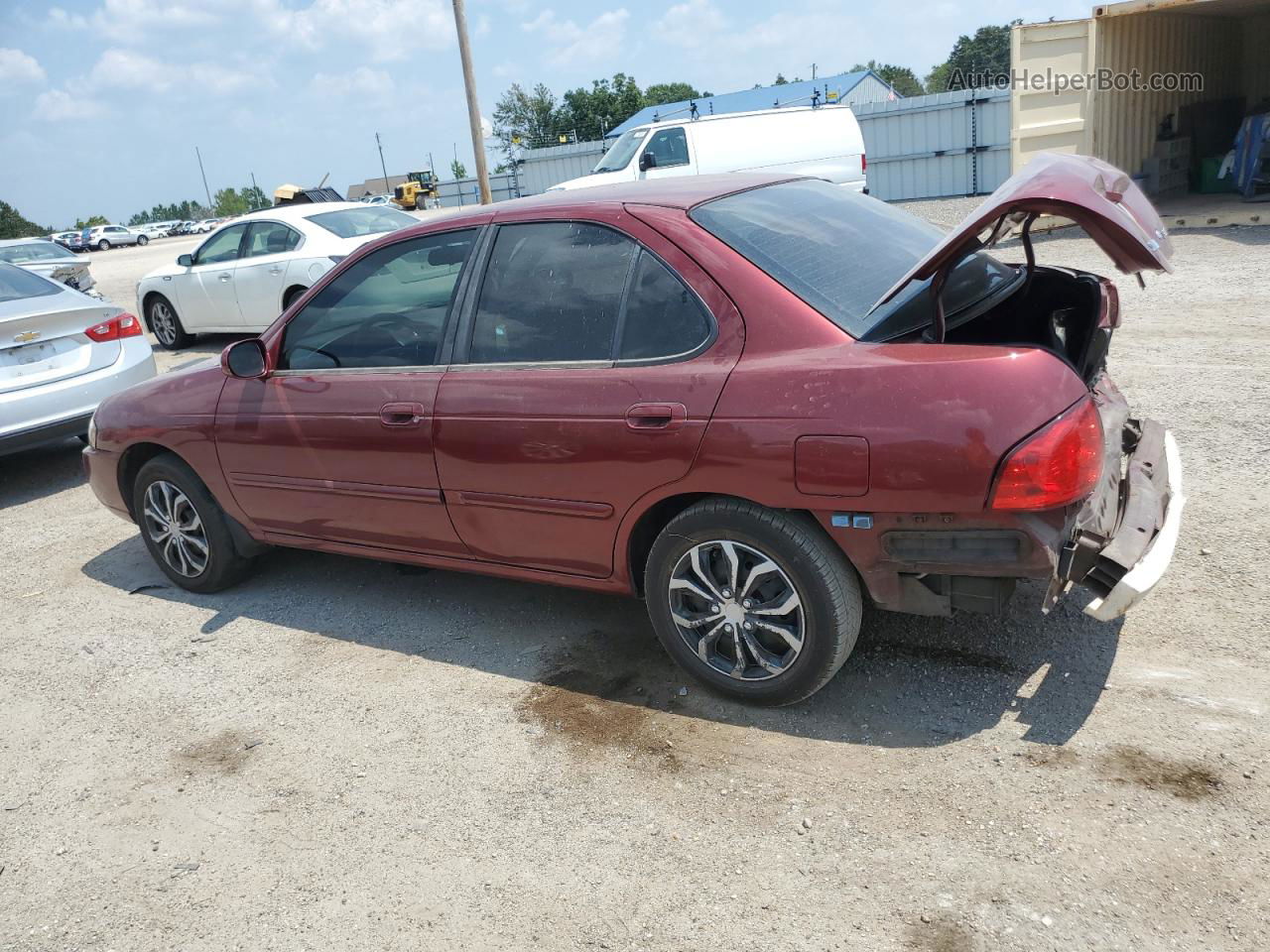 2005 Nissan Sentra 1.8 Красный vin: 3N1CB51D95L458123