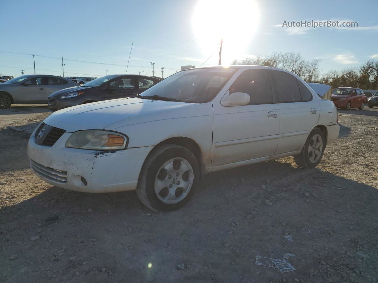 2005 Nissan Sentra 1.8 White vin: 3N1CB51D95L459675