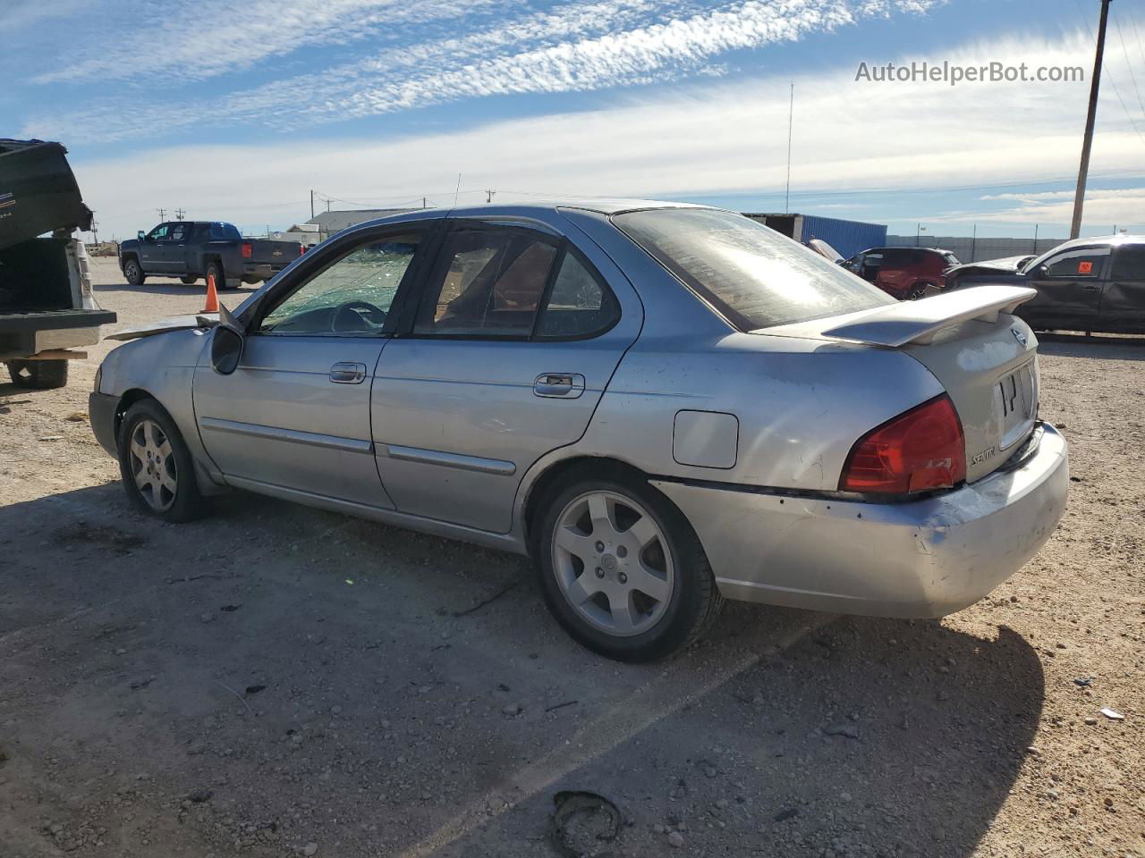 2005 Nissan Sentra 1.8 Серебряный vin: 3N1CB51D95L494619