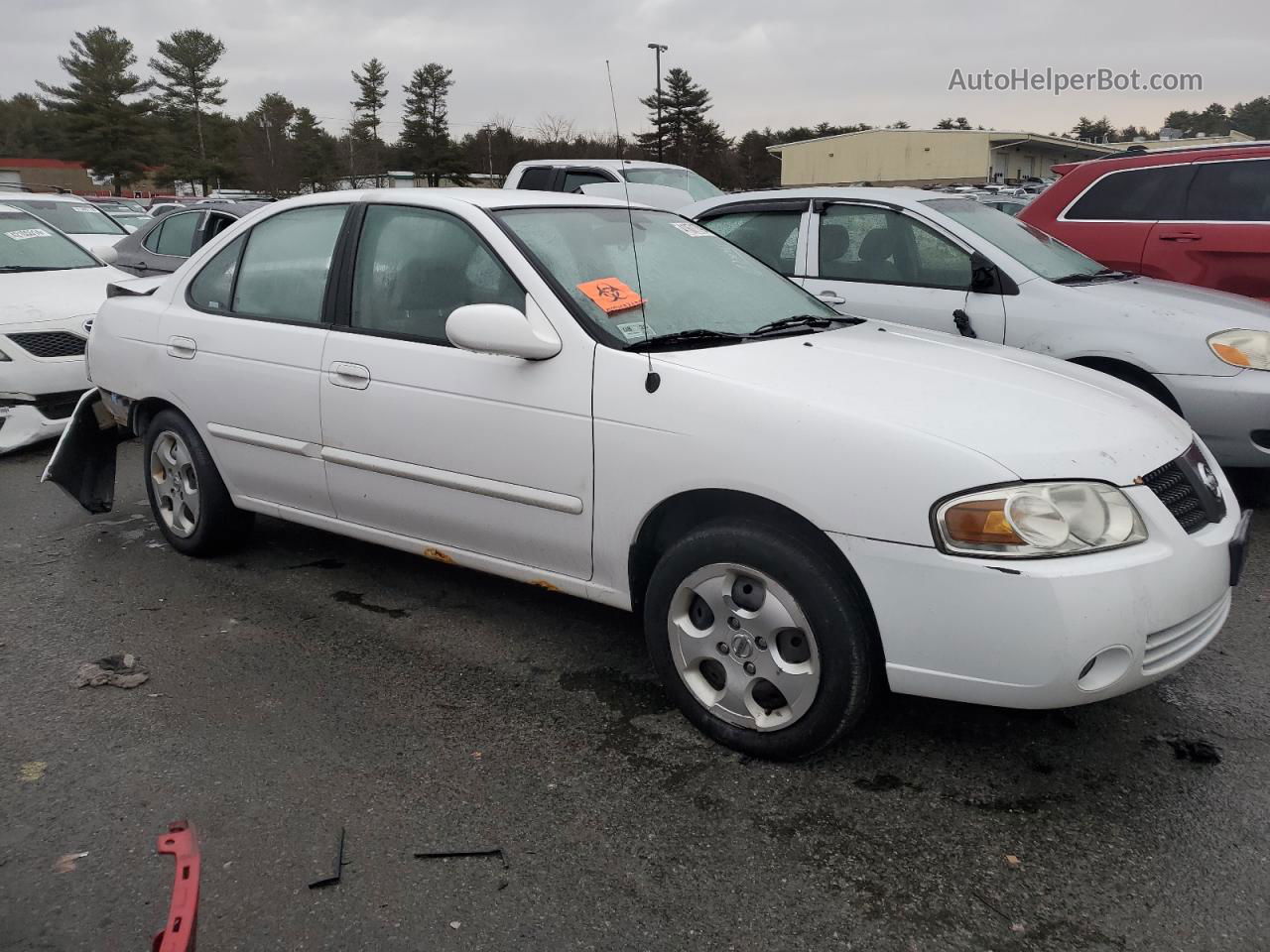 2005 Nissan Sentra 1.8 White vin: 3N1CB51D95L523911