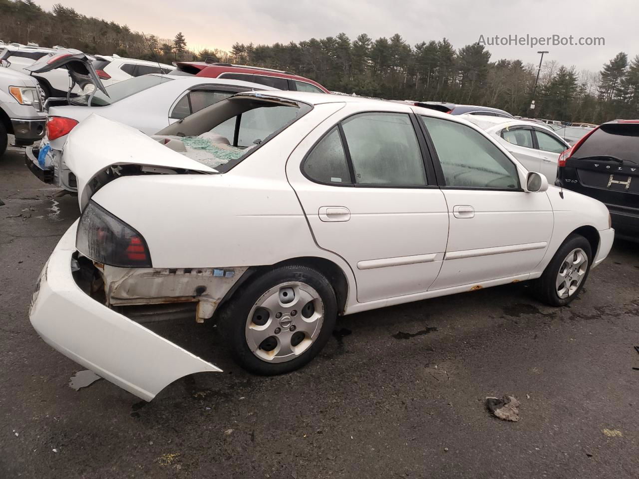 2005 Nissan Sentra 1.8 White vin: 3N1CB51D95L523911