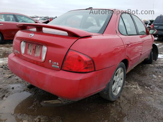 2005 Nissan Sentra 1.8 Красный vin: 3N1CB51D95L550509