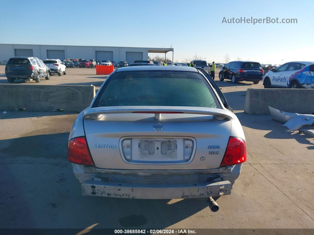 2005 Nissan Sentra 1.8s Серебряный vin: 3N1CB51D95L594719