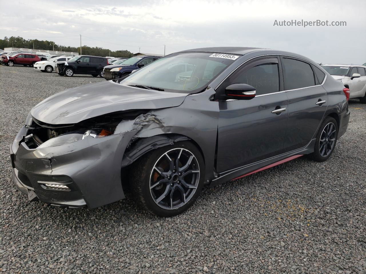 2018 Nissan Sentra Sr Turbo Gray vin: 3N1CB7AP4JY232140