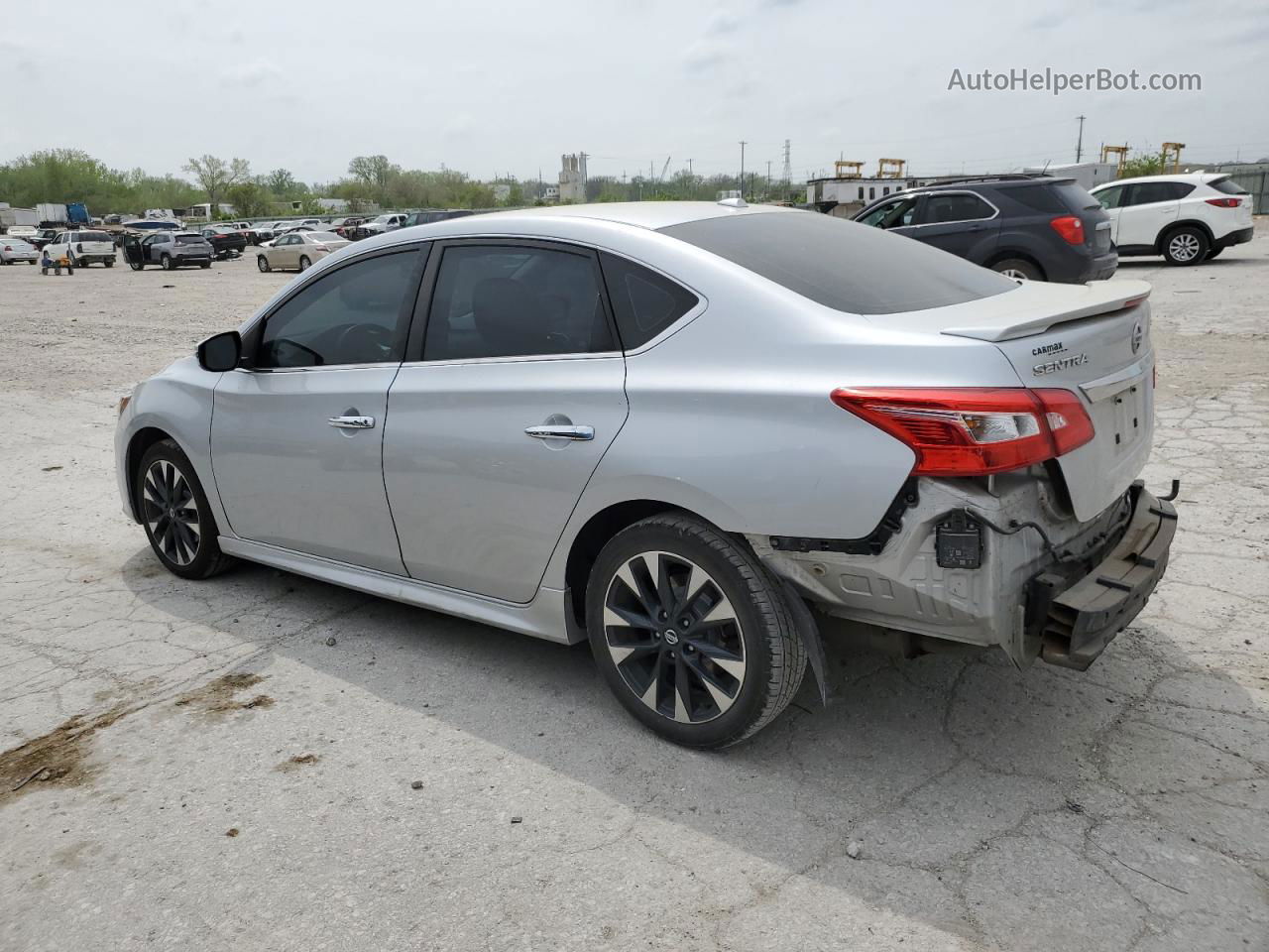 2018 Nissan Sentra Sr Turbo Серебряный vin: 3N1CB7AP8JY208360