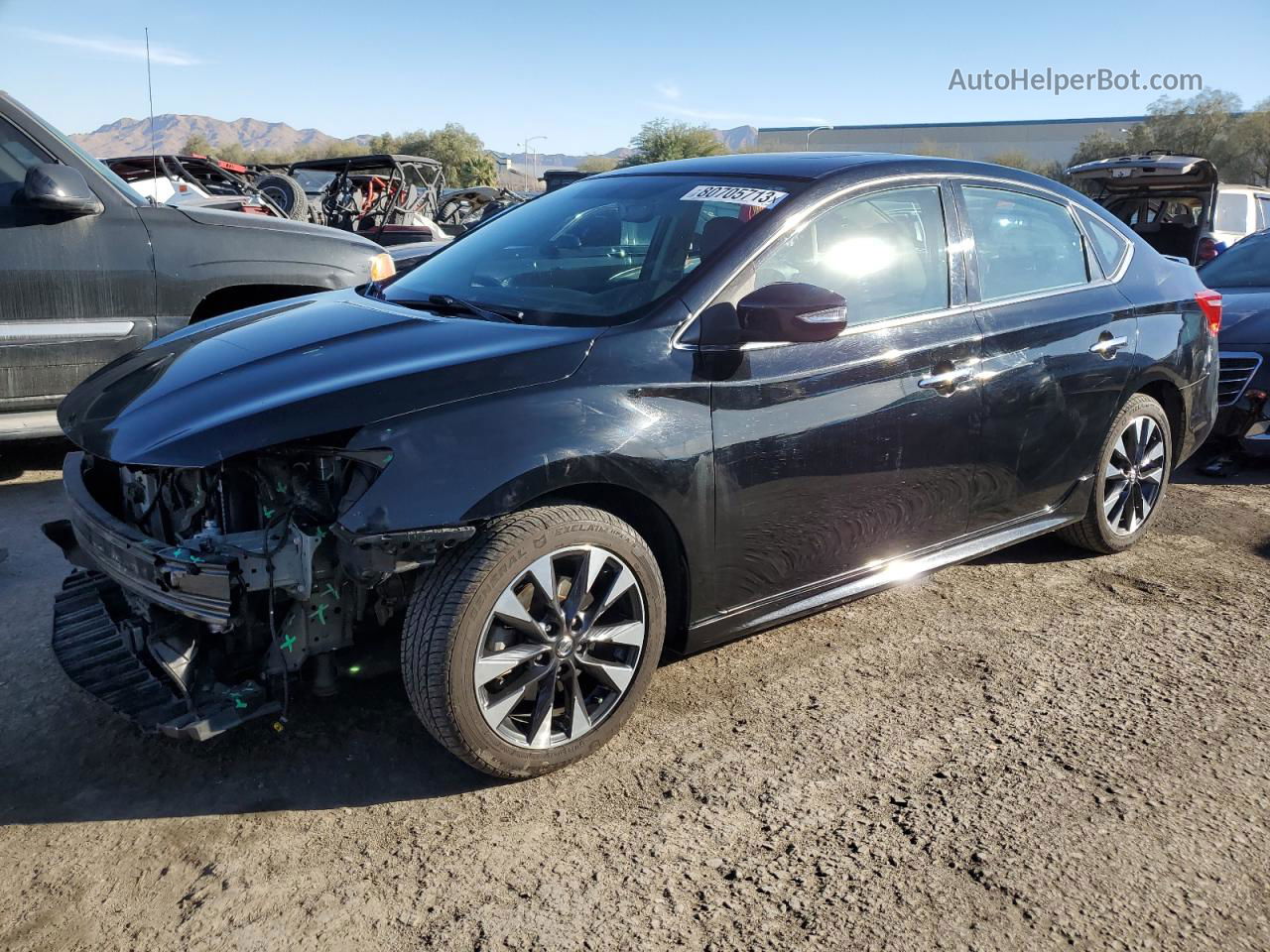 2018 Nissan Sentra Sr Turbo Black vin: 3N1CB7APXJY209901