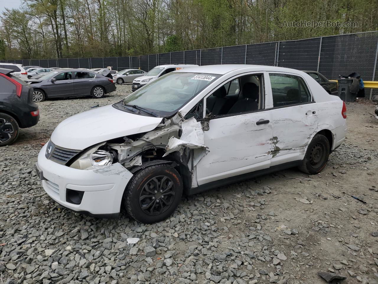 2009 Nissan Versa S White vin: 3N1CC11E59L467003