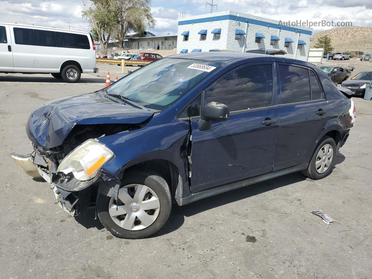 2009 Nissan Versa S Синий vin: 3N1CC11E79L452891