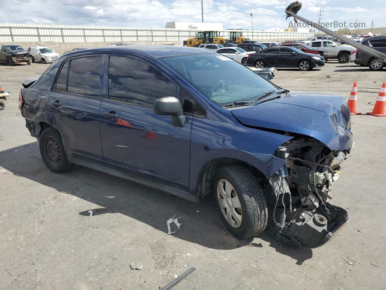 2009 Nissan Versa S Синий vin: 3N1CC11E79L452891