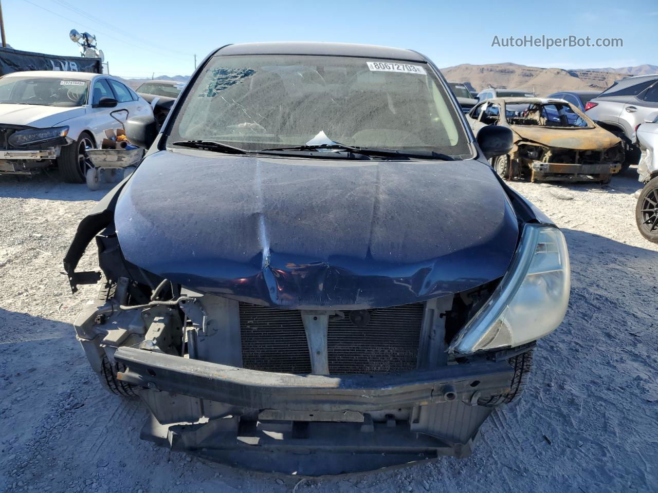 2009 Nissan Versa S Blue vin: 3N1CC11E79L482506