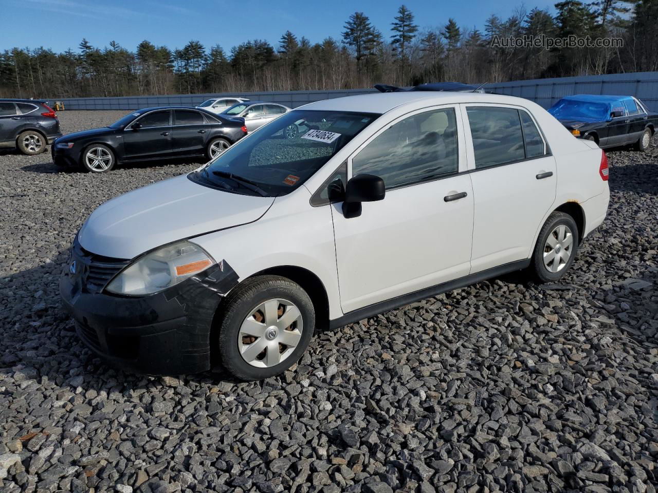 2009 Nissan Versa S White vin: 3N1CC11E89L479100