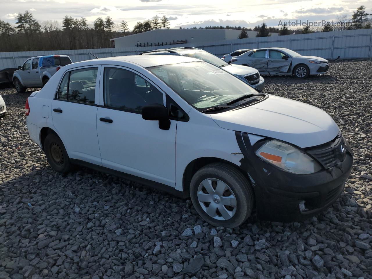 2009 Nissan Versa S White vin: 3N1CC11E89L479100