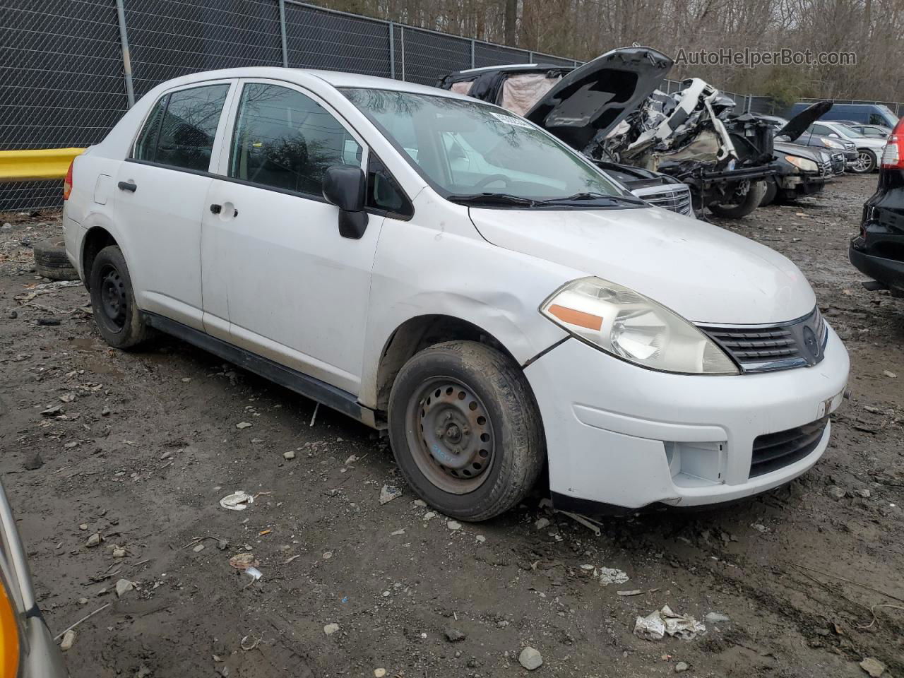 2009 Nissan Versa S White vin: 3N1CC11E89L499119