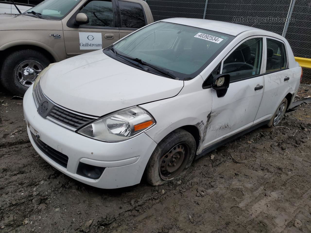 2009 Nissan Versa S White vin: 3N1CC11E89L499119