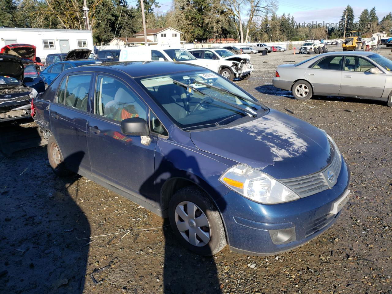 2009 Nissan Versa S Синий vin: 3N1CC11EX9L501131