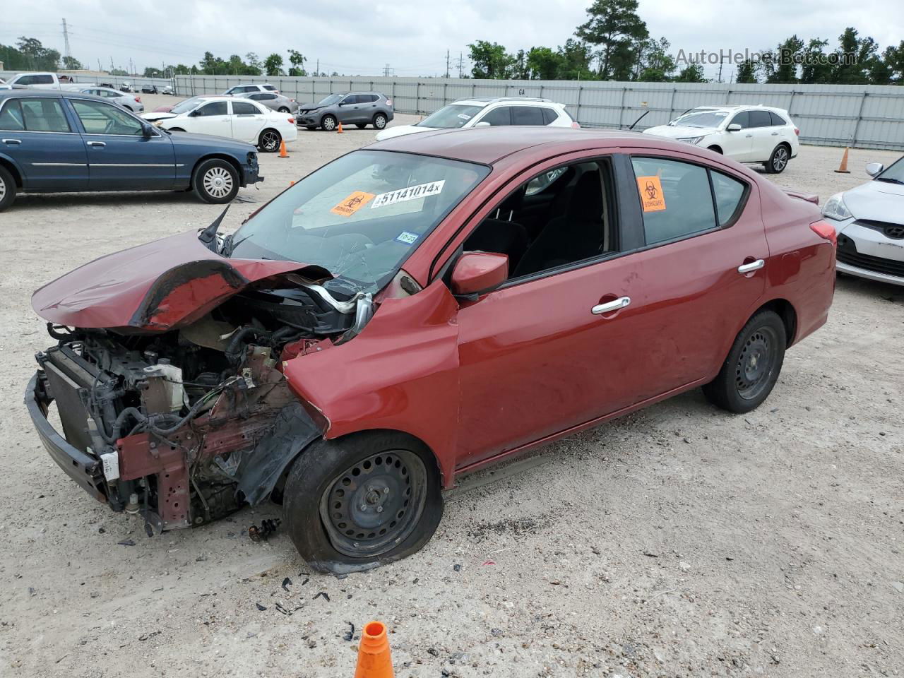 2016 Nissan Versa S Red vin: 3N1CN7AP0GL819965